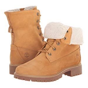 WOMENS TIMBERLANDS WITH FUR ONLY WORN ONCE